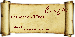 Czipczer Ábel névjegykártya